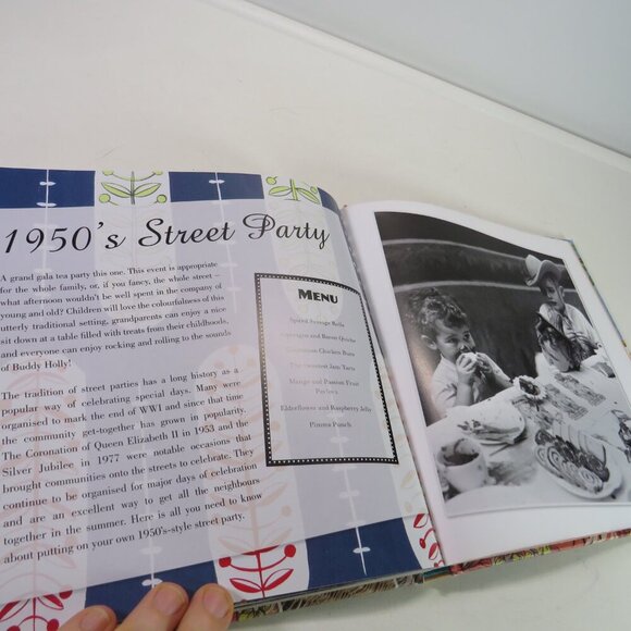 Style Me Vintage Tea Parties Hardback 8x8" 144pgs spans 1930s, 1940s, 1950s - Picture 4 of 16